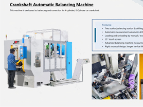 Automatic balancing machines for crankshafts Máquinas de balancear virabrequins automáticas